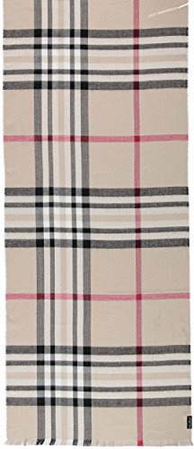 FRAAS Bufanda XXL a cuadros para hombre y mujer – Fabricado en Alemania – Moderna bufanda de manta – Plaid con patrón de cuadros – Perfecto para primavera y verano Taupe