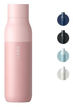 LARQ Twist Top 500ml – Isolierte Edelstahl-Trinkflasche | Thermoskanne, BPA-frei | Wiederverwendbare Wasserflasche für Camping, Büro und Reisen | Hält Getränke kalt und heiß, Himalayan Pink