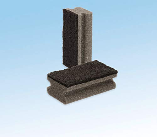 Wenko 70703500 Diamond Profesional Clean Limpieza Esponja de 2 Fases de Lavado Esponja, Todos los Tipos de Cocina, 2 Unidades, plástico – PU, 13 x 4,5 x 7 cm, Gris