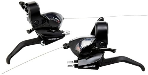 Shimano ST-EF41 EZ fire Plus STI Set for V-Brakes, 3x6 Speed, 2-Finger Lever, Black