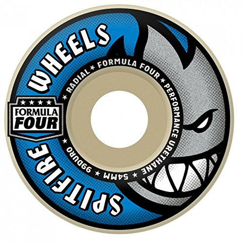 Spitfire F4 99D Radials, Set di 4 Ruote per Skateboard Unisex-Adulto, Multicolore, 54mm