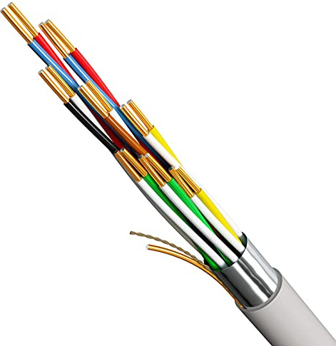 HB-DIGITAL Telefonkabel 50m 8 x 2 x 0,6 J-Y(ST) Y Verlegekabel JYSTY 16 Adern Telefonleitung