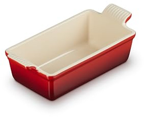 Le Creuset Stoneware Heritage Loaf Pan, 9 x 5 x 3 (1.5 qt.), Cerise