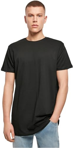 Build Your Brand Homme Shaped Long Tee T-Shirt, Noir, XL EU