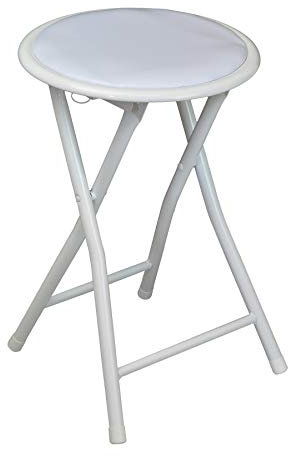 Harbour Housewares Gepolsterter Klapphocker - Weiß