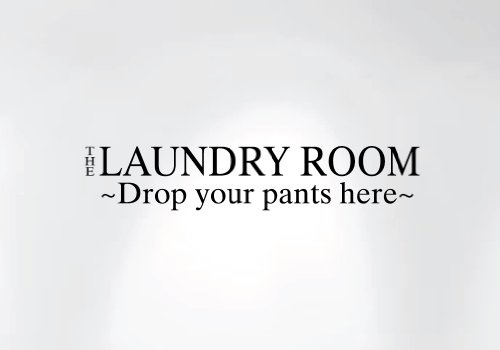 Innovative Stencils 1222 30 The Laundry Room Drop Your Pants Here Wall Decal Number 1222, 30-Inch x 5-Inch