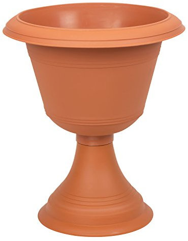 Form Plastic Eleganter Pflanzpokal Amphore Pflanzgefäß hoch Terracotta H 37,5 cm Blumentopf