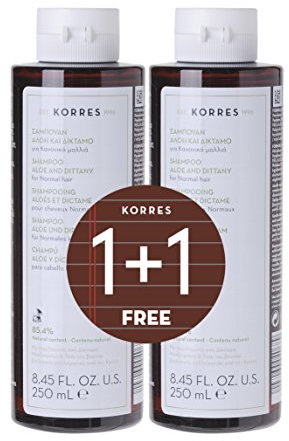 Korres Aloe & Dittany Shampoo For Normal Hair 1+1 Value Set