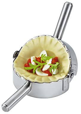 Best Utensils Stainless Steel Ravioli Mold Empanada Press Pierogi Dumpling Maker Wrapper Pastry Dough Cutter Kitchen Accessories (L: 4.75 inch)