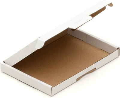 KK Verpackungenboîtes aux courriers 157 x 115 x 15 mm blanc DIN A6 (dimensions extérieures 175 x 120 x 20 mm) | 25 pièces, boîtes d'expédition, boîtes pliantes,boîtes aux courriers (GB02-1)