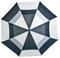 Longridge - Deluxe Windproof - Black/White Golf Umbrella