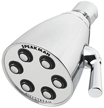 Speakman S-2252 Signature Icon Anystream Adjustable High Pressure Shower Head-2.5 GPM Solid Brass Replacement Bathroom Showerhead, Polished Chrome Finish