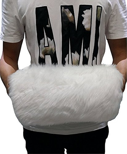 Fenghuavip Winter Bridal Faux Fur Muff Handmade Hand Muffs(White)