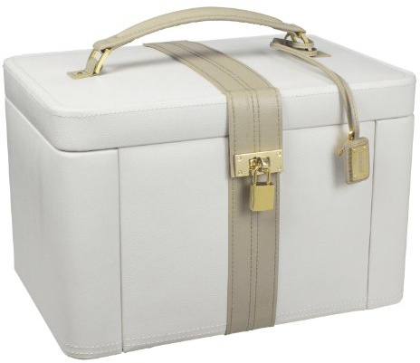 Dulwich Designs Two Tons Collection Schmuckkästchen, Leder, cremefarben