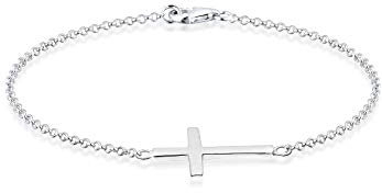 Elli Armband Damen Kreuz Glaube in 925 Sterling Silber rosévergoldet