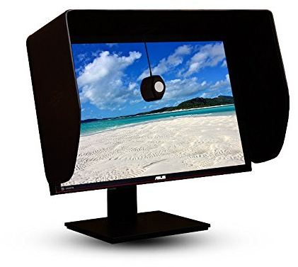 iLooker 24P 24-inch Pro Edition LCD LED Video Monitor Hood Sunshade Sunhood for Dell HP Viewsonic Philips Samsung LG EIZO NEC ASUS ACER BENQ AOC LENOVO, Fits Monitor Frame Width 550-565mm