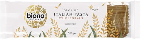 Biona Organic Wheat Pasta Wholegrain Spaghetti 500g (Pack of 12