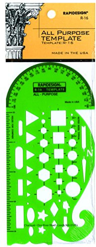 Rapidesign All-Purpose Template, 1 Each (R16)