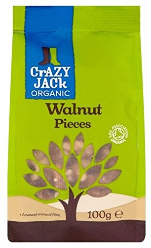 Crazy Jack Organic Walnut Pieces 100g - Pack of 2