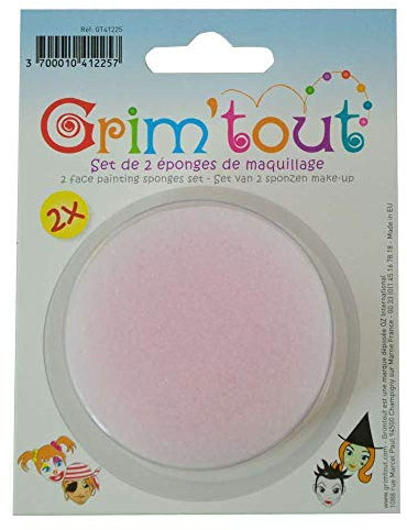 GRIM'TOUT Set de 2 éponges de maquillage, doux pour la peau, épaisseur 1,5 cm