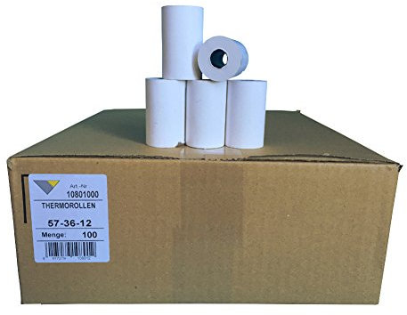 Thermorollen 57mm x 36mm x 12mm / 14m lang - 100 Stück