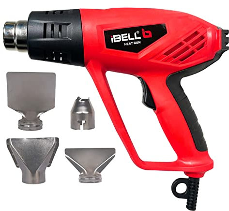 IBELL Heißluftpistole HG20-82, 2000 W, dualer Luftstrom 250 | 550 l/min, Dual-Temperatur 350 °C | 550 °C Standardrot