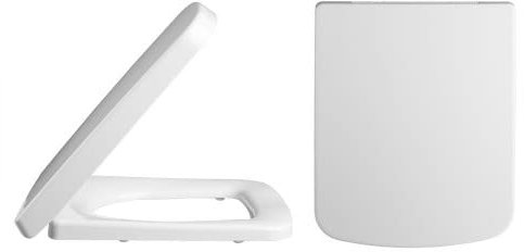JT Pickfords | White Luxury Square Quick Release Soft Close Toilet Seat | Squared Edges | Top Fix & Easy Clean