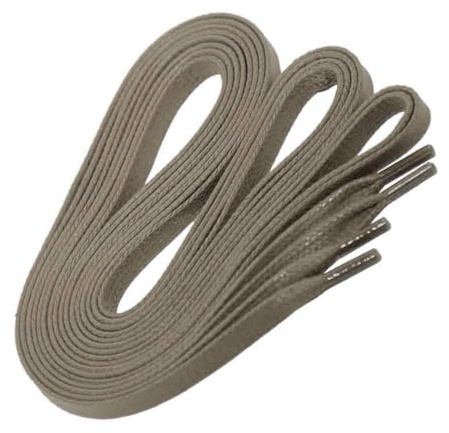 LACCICO Lacets cirés plats de 75 à 150 cm et 6 mm de large, taupe, 90