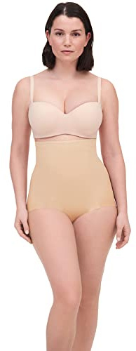 Chantelle BASIC SHAPING, Culotte Vita Alta, Intimo Modellante, Beige (Nude), 36