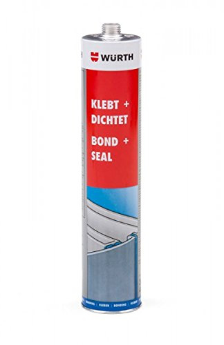 Adhesivo y sellador de poliuretano flexible Bond & Seal de Wurth, color gris, 300 ml