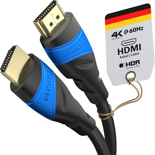 KabelDirekt – 8K & 4K HDMI Kabel – 6m – Entwickelt in Deutschland – Für jedes HDMI-Kabel Setup (10K, 8K@60Hz & 4K@120Hz, High Speed HDMI mit Ethernet, Blu-ray, PS5, Xbox Series, Switch)