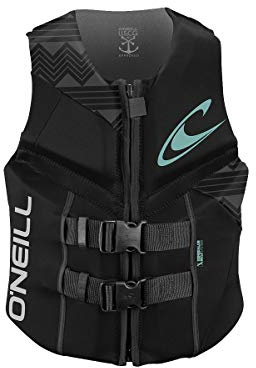 O'Neill Wetsuits Women's Reactor USCG Life Vest, Black/Black/Black