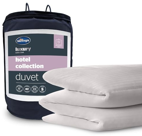 Silentnight Hotel Collection King Size Duvet - 13.5 Tog Luxuriously Soft Winter Quilt Duvet Thick, Warm and Cosy - King Size, White