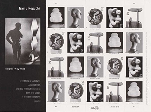 Isamu Noguchi (Sheet of 20) 37 Cent US Postage Stamps 2004 Scott 3857-3861