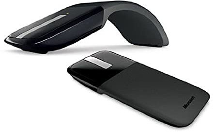Microsoft ARC Touch Mouse - Ratón inalámbrico (USB, Baterías, BlueTrack, Ambidextro, Alcalino, Negro, Plata)