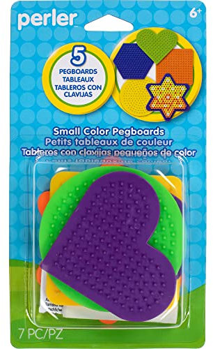 Perler Beads Small Fun Shaped Pegboards-5 Count (Packaging May Vary)
