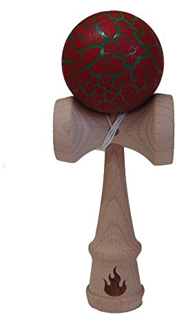 Green/Red Crackle Kendama