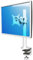 Dataflex 200 ViewMate Ecoline Monitorarm (Tragkraft max. 15kg, bis 61 cm (24 Zoll) Bildschirmdiagonale, VESA: MIS-D 75x75/100x100mm kompatibel) weiß