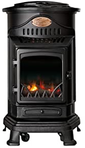 Calor Provence 3kw Portable Flueless Gas Stove Heater (Matt Black)