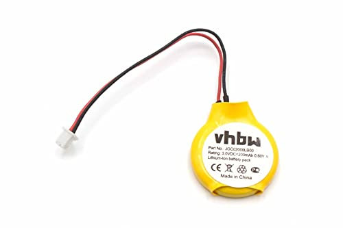 vhbw BIOS-Batterie kompatibel mit Dell Vostro 1710, 1510, 1015, 1310, 3500 Computer Notebook (200 mAh, 3 V, Li-Ion)