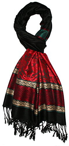 Lorenzo Cana Designer Markenschal Herrenschal jacquard gewebt mit Elefanten Muster Modal Schaltuch 70 cm x 190 cm Tuch Schal 9325311