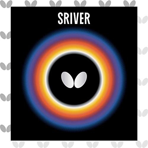 Butterfly Sriver Table Tennis Rubber | 1.5 mm, 1.7 mm, 1.9 mm, 2.1 mm, or MAX | Red or Black | 1 Inverted Table Tennis Rubber Sheet | Professional Table Tennis Rubber