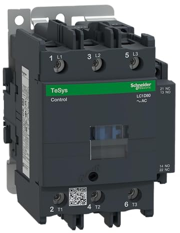 Schneider Electric TeSys D contactor - 3P(3 NO) - AC-3 - = 440 V 80 A - 220 V AC 50/60 Hz coil
