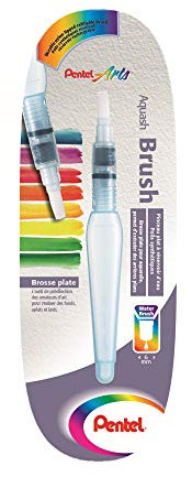 Pentel FRH-MH Aquash Brush Pinceau à réserve d'eau 10 ml poils synthétiques brosse plate