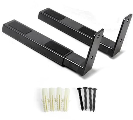 Pyle Supporto Casse Audio da Parete Regolabile, Bracci Estensibili in Acciaio 17-30 cm, Capacità 50 kg, per Casse DJ, Cassa Bluetooth e Speaker, 2 Pezzi