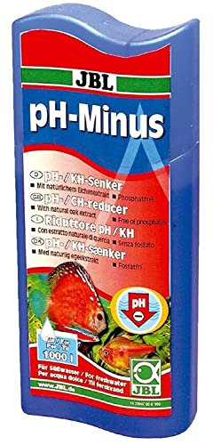 JBL Wasseraufbereiter zur Senkung der pH-Werte für Süßwasser Aquarien, pH-Minus 23047, 250 ml