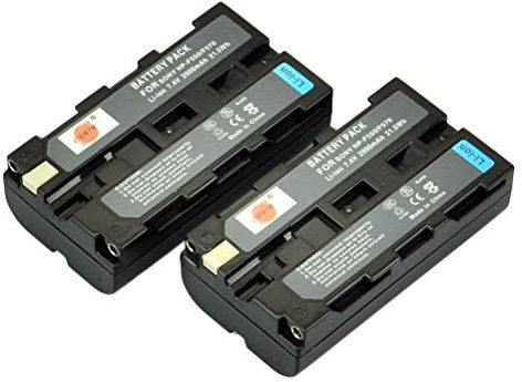DSTE® 2pcs NP-F550 Rechargeable Li-ion Battery for Sony NP-F550, NP-F330, NP-F530, NP-F570