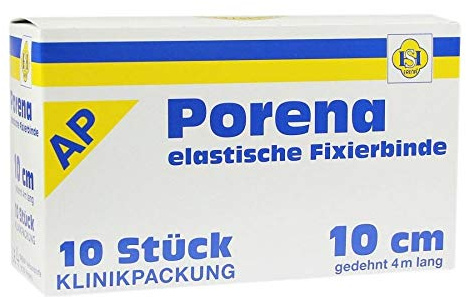 PORENA elast.Vållbindning 10 cm vit o.Cello 10 st
