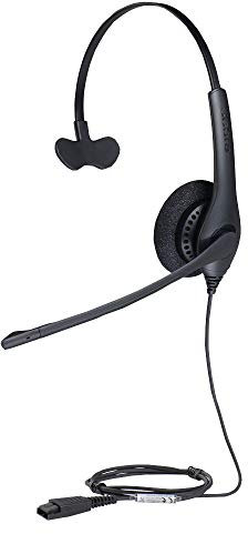 Jabra Biz 1500 - Auricular monoaural de rápida desconexión con Cable y micrófono con cancelación de Ruido - Protección contra Sonidos excesivamente Altos y dañinos para teléfonos de Escritorio