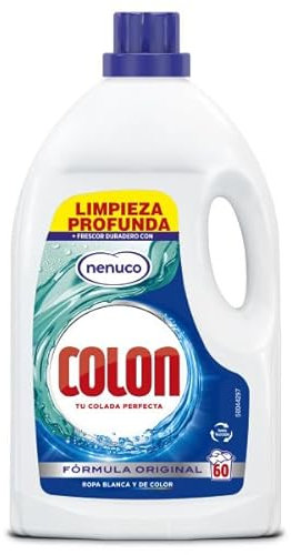 Colon Nenuco - Detergente para Lavadora, adecuado para Ropa Blanca y de Color, Formato Gel - 60 Lavados, 60 Dosis